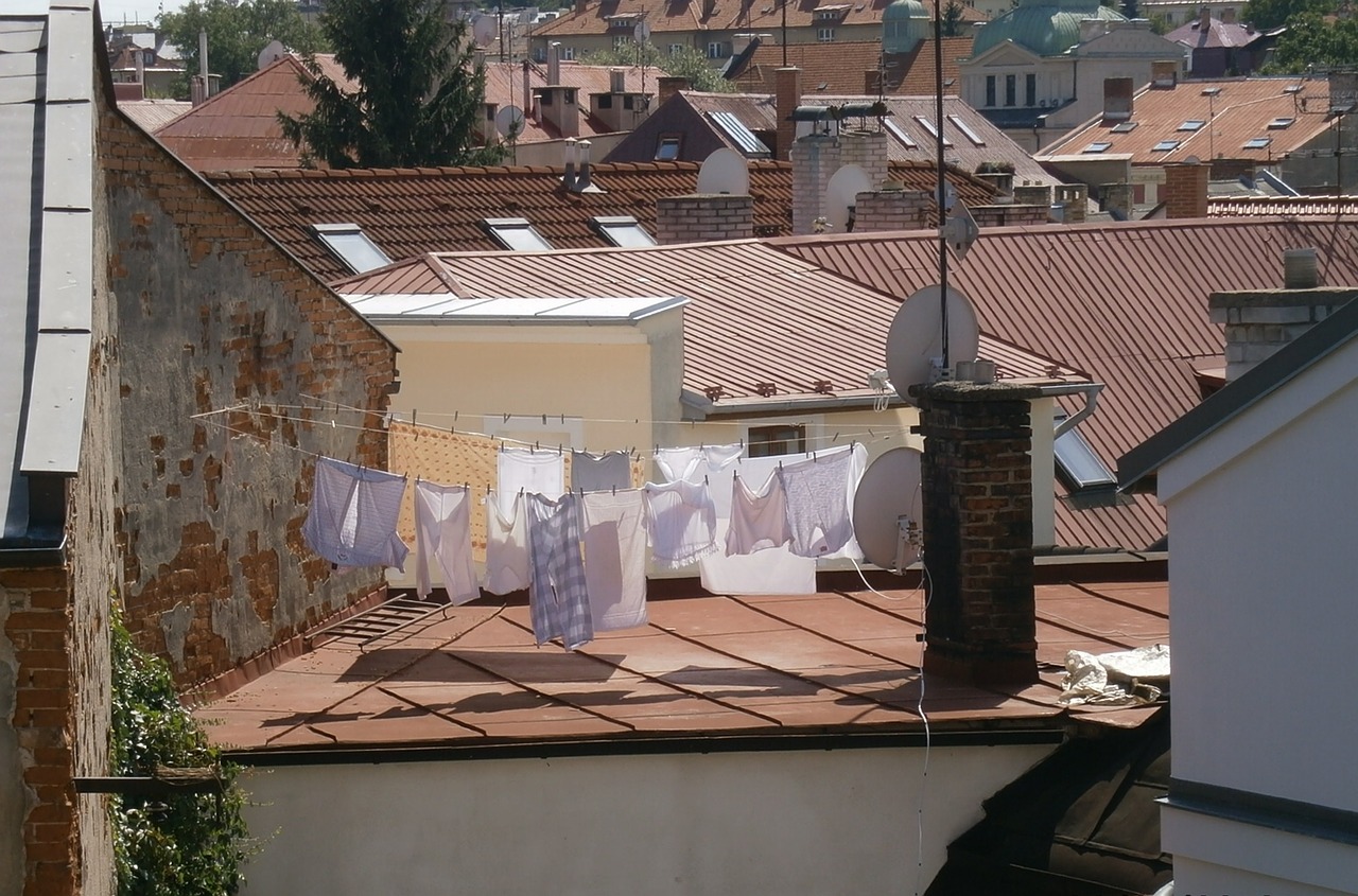 roof clothes old house free photo