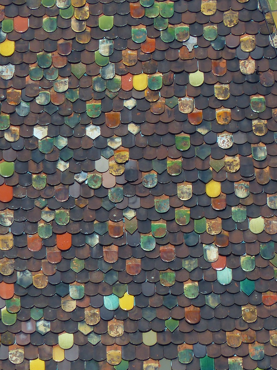 roof brick colorful free photo