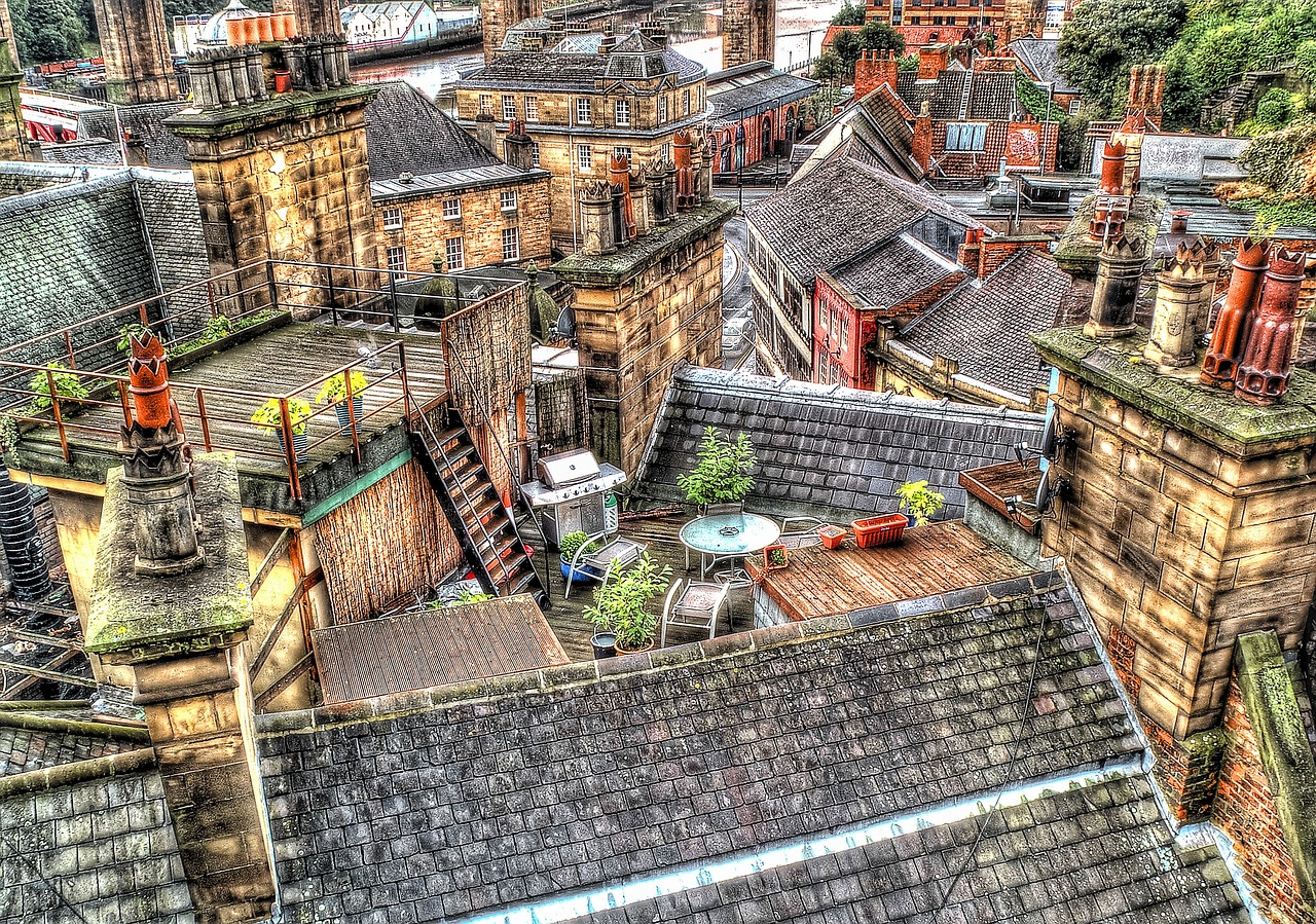 roof tops newcastle hdr free photo