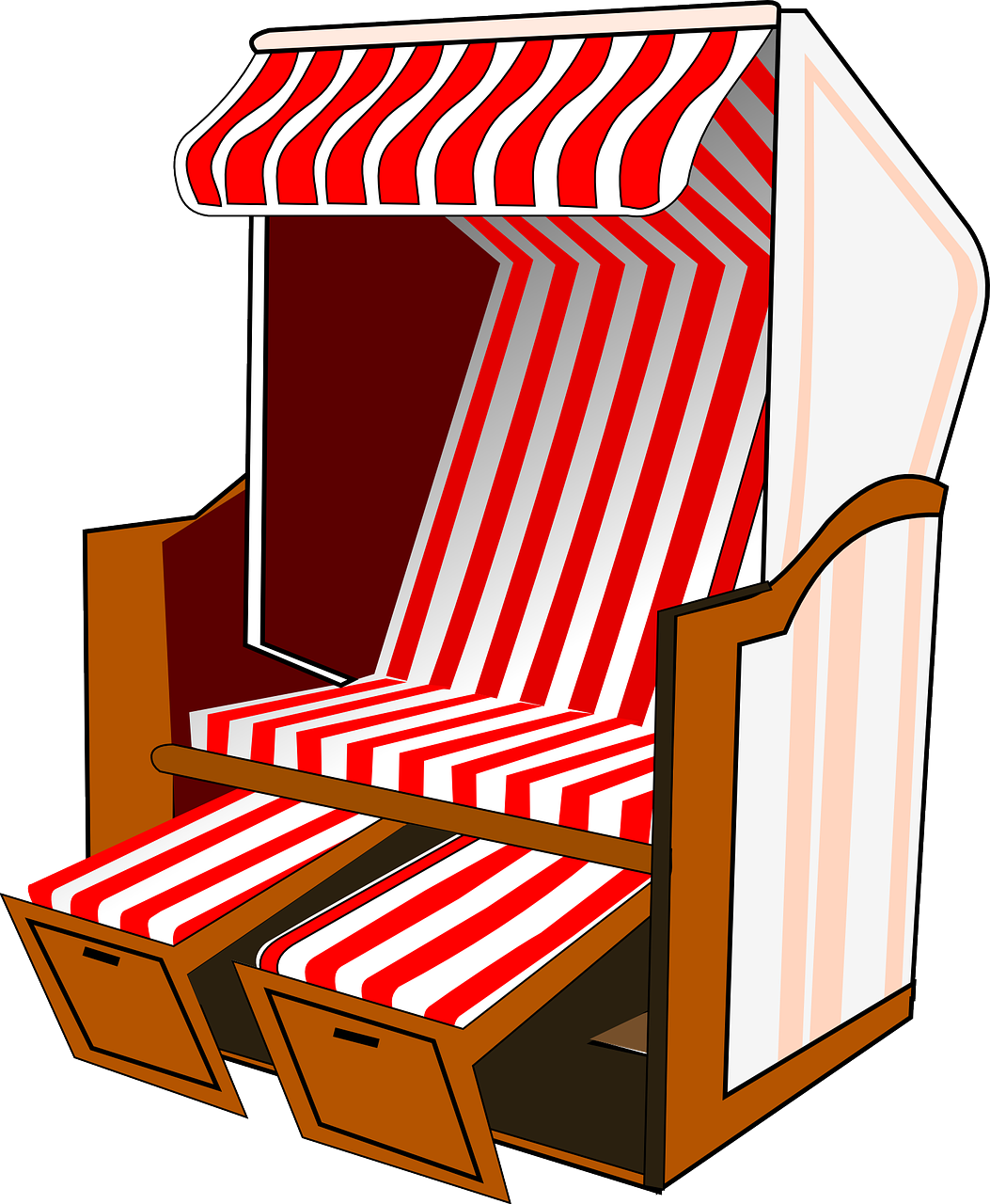 roofed wicker beach chair beach chair beach free photo