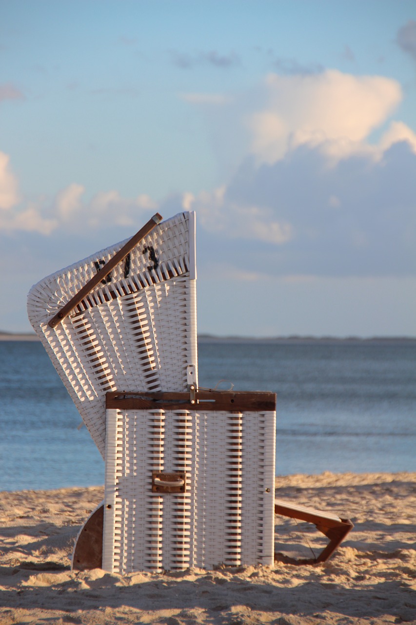 roofed wicker beach chair beach chair sylt free photo