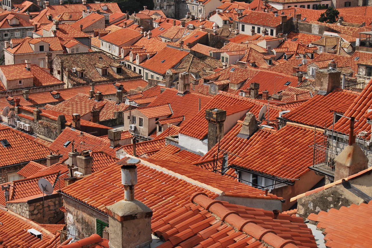 roofs roof tiles red free photo