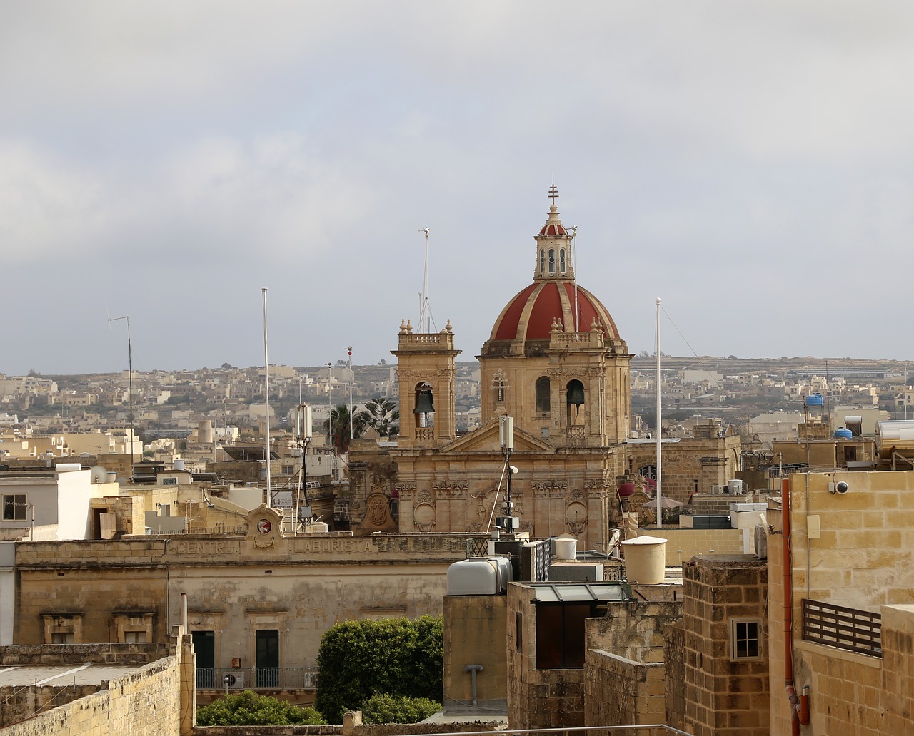 rooftop  church  malta free photo