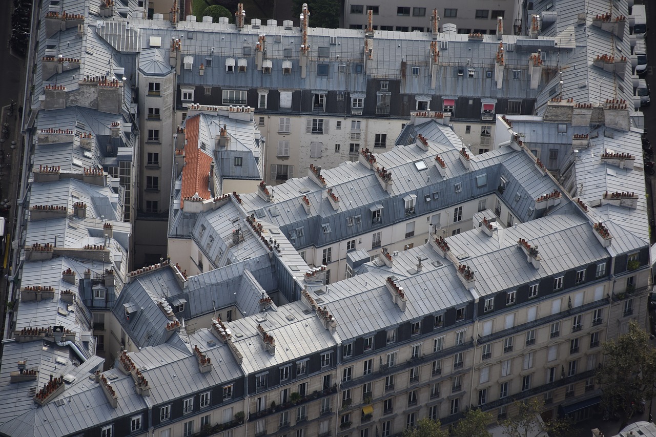 rooftop  paris  france free photo