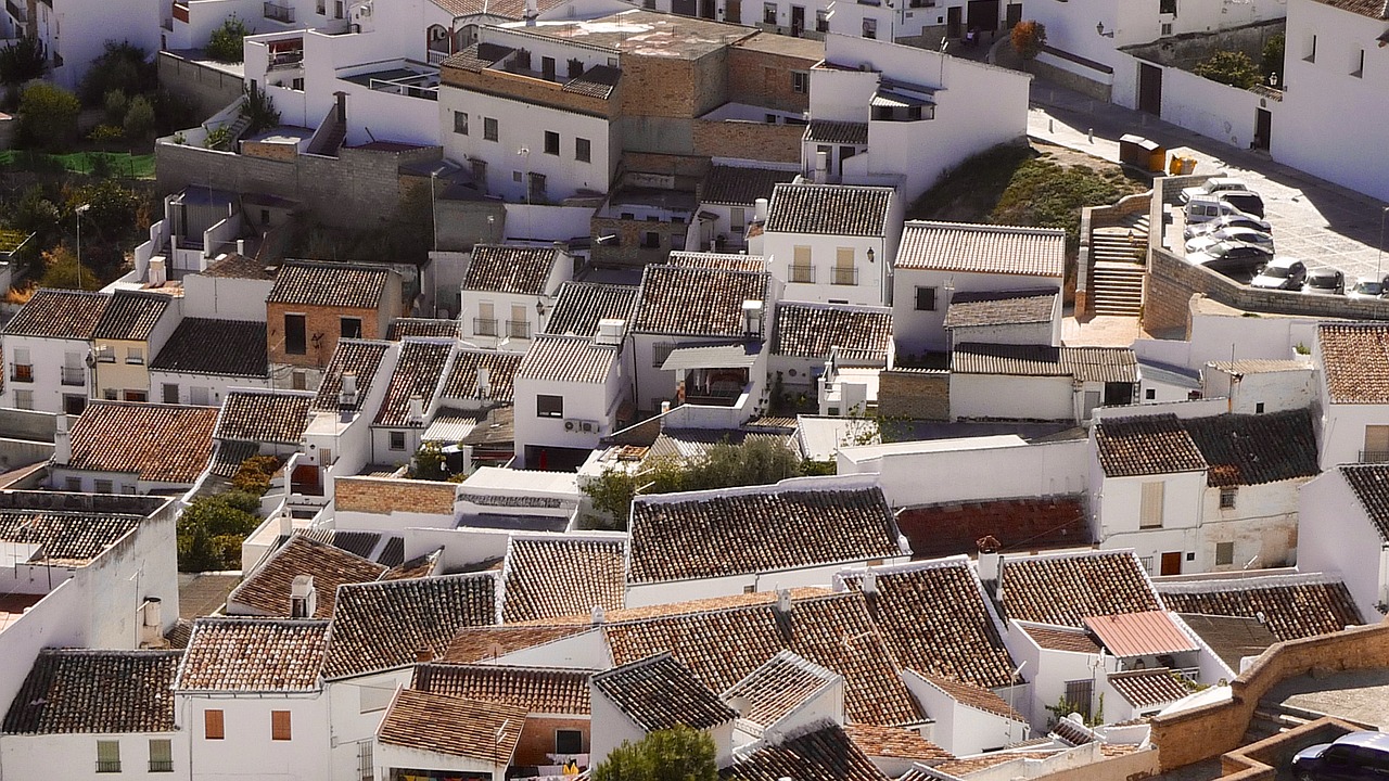 rooftops city village free photo