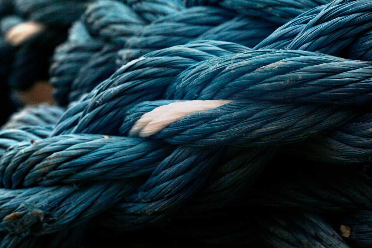 rope twist blue free photo