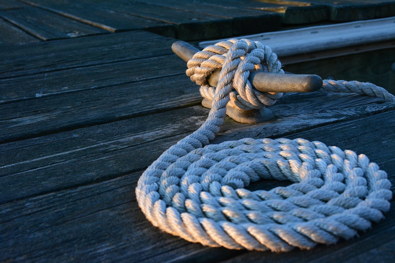 rope line dock free photo