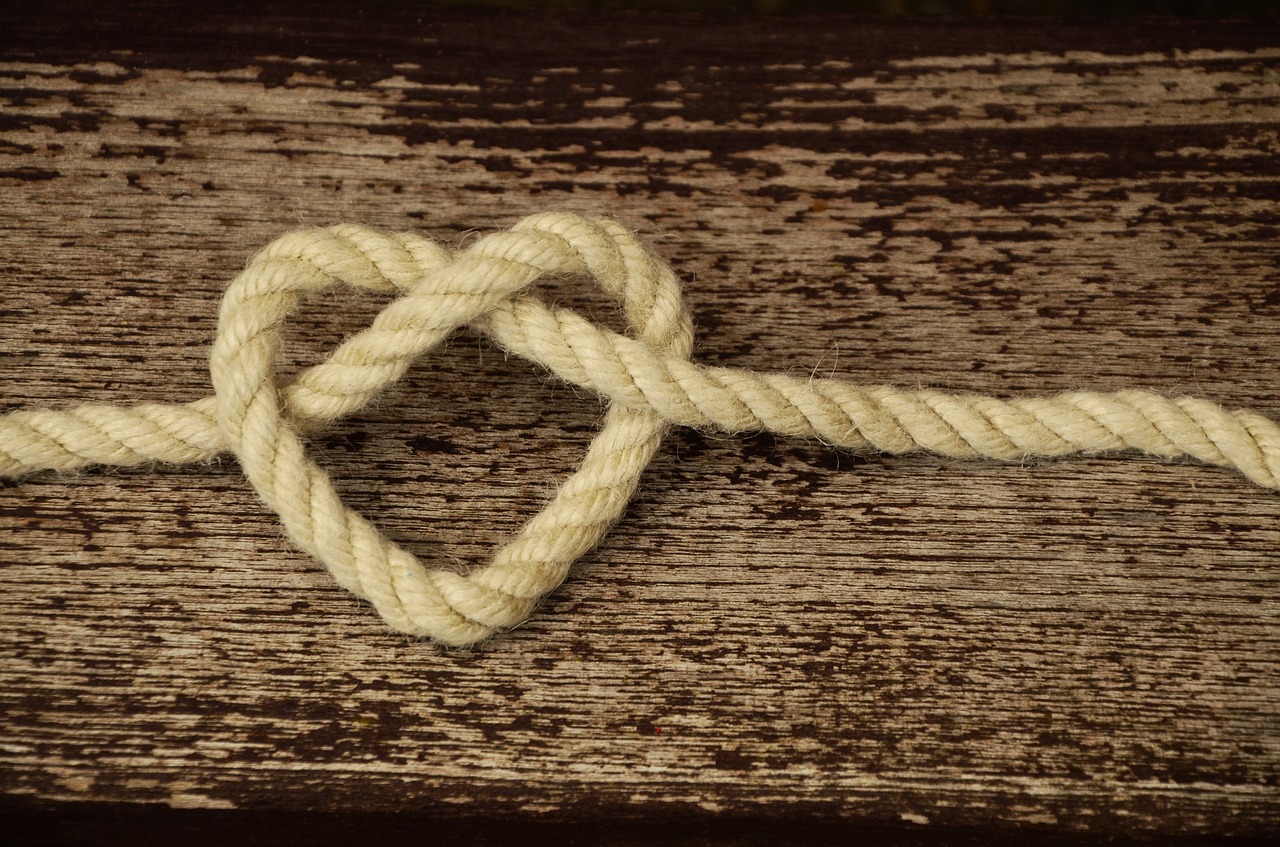 rope cord heart free photo