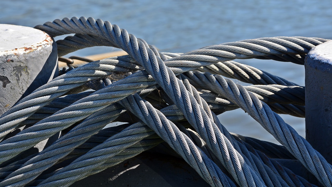 rope knot steel cable free photo