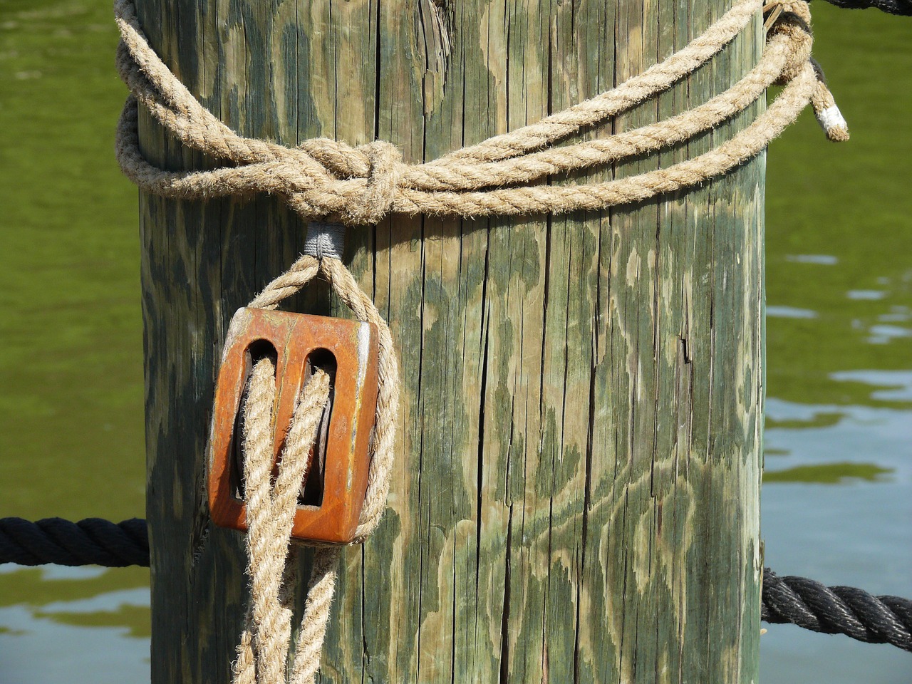 rope pulley equipment free photo