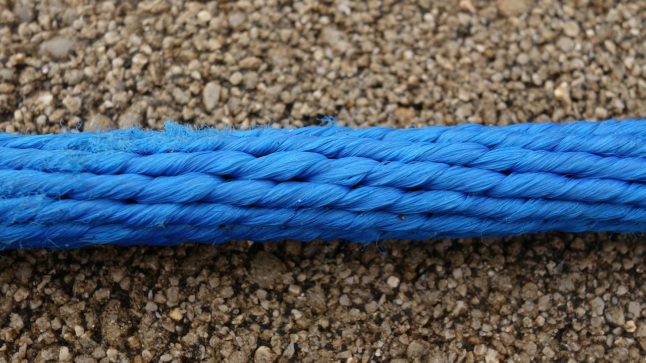 rope plastic blue free photo