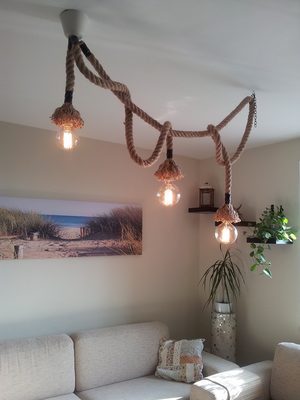 rope lamp chandelier free photo