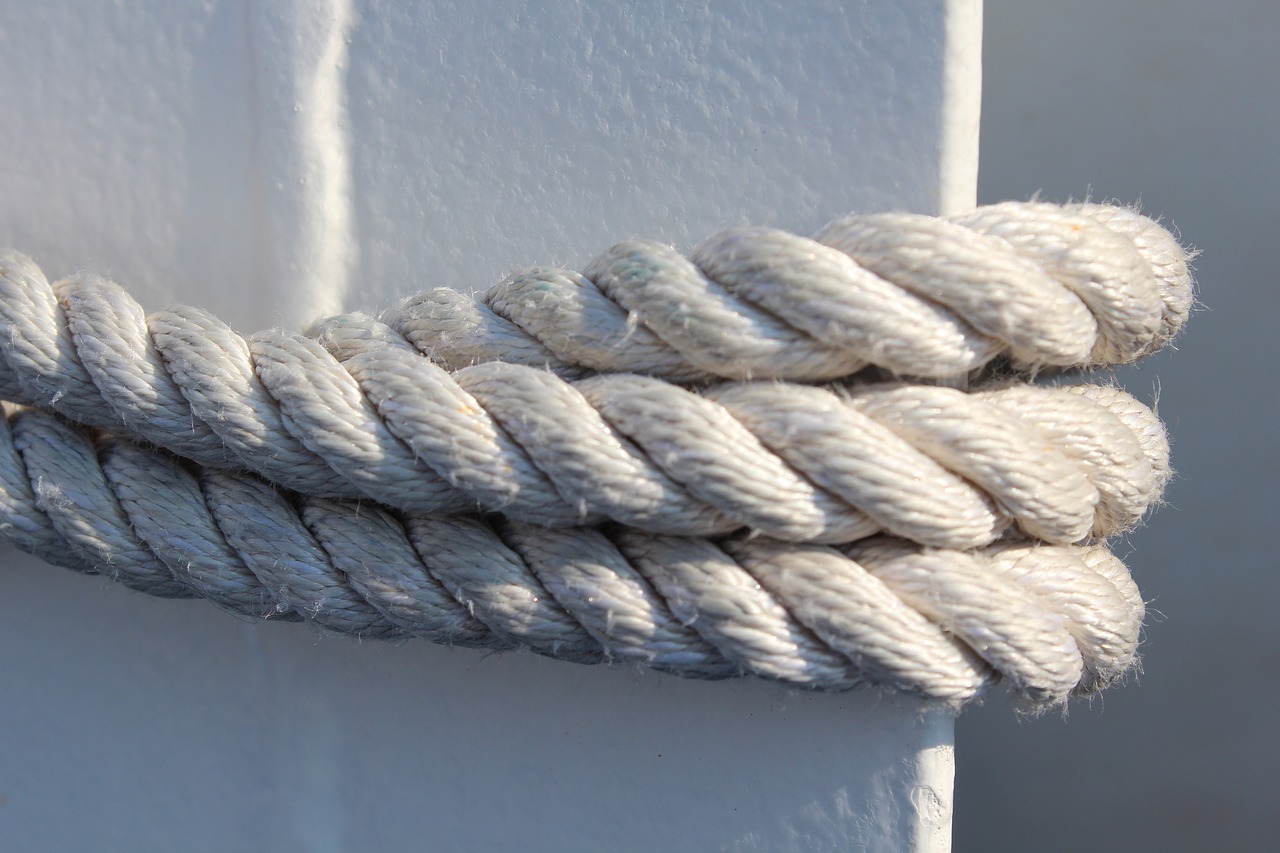 rope nautical white free photo