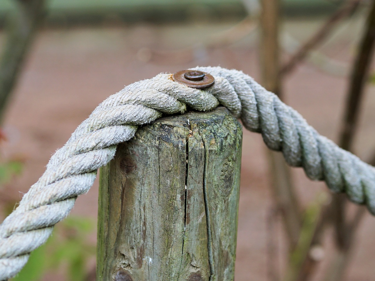 rope demarcation pile free photo