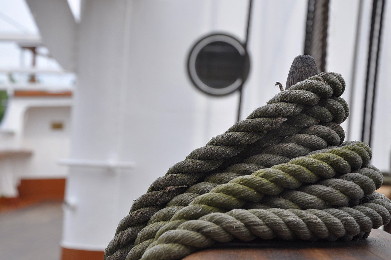 rope sea ship free photo