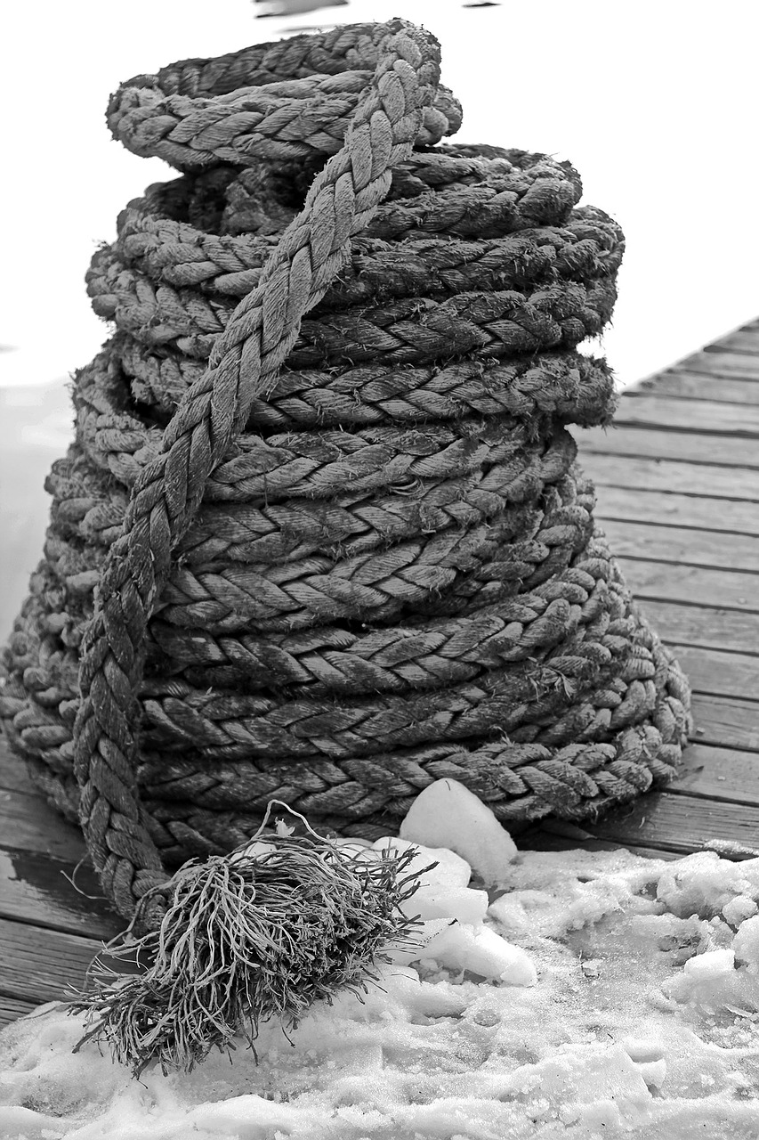 rope snow winter free photo