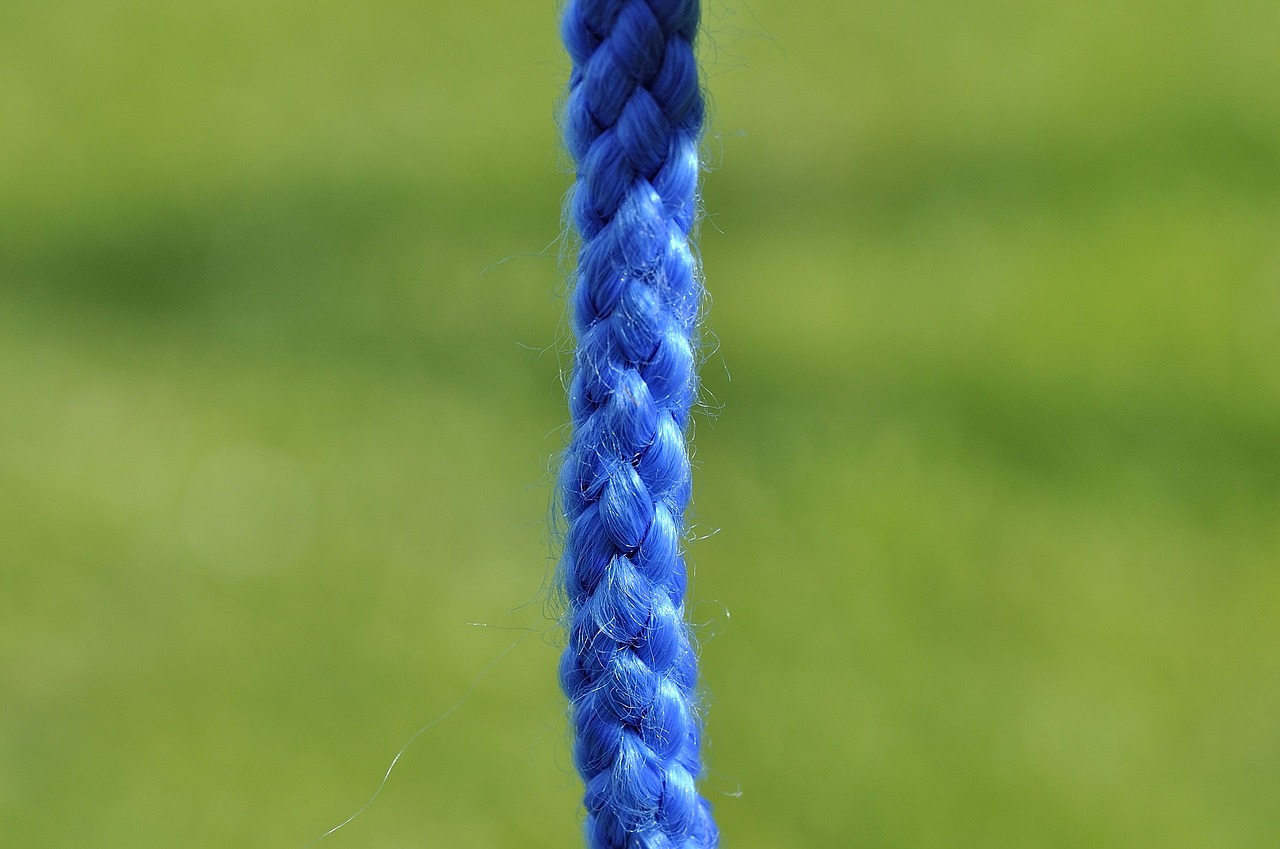 rope blue knitting free photo