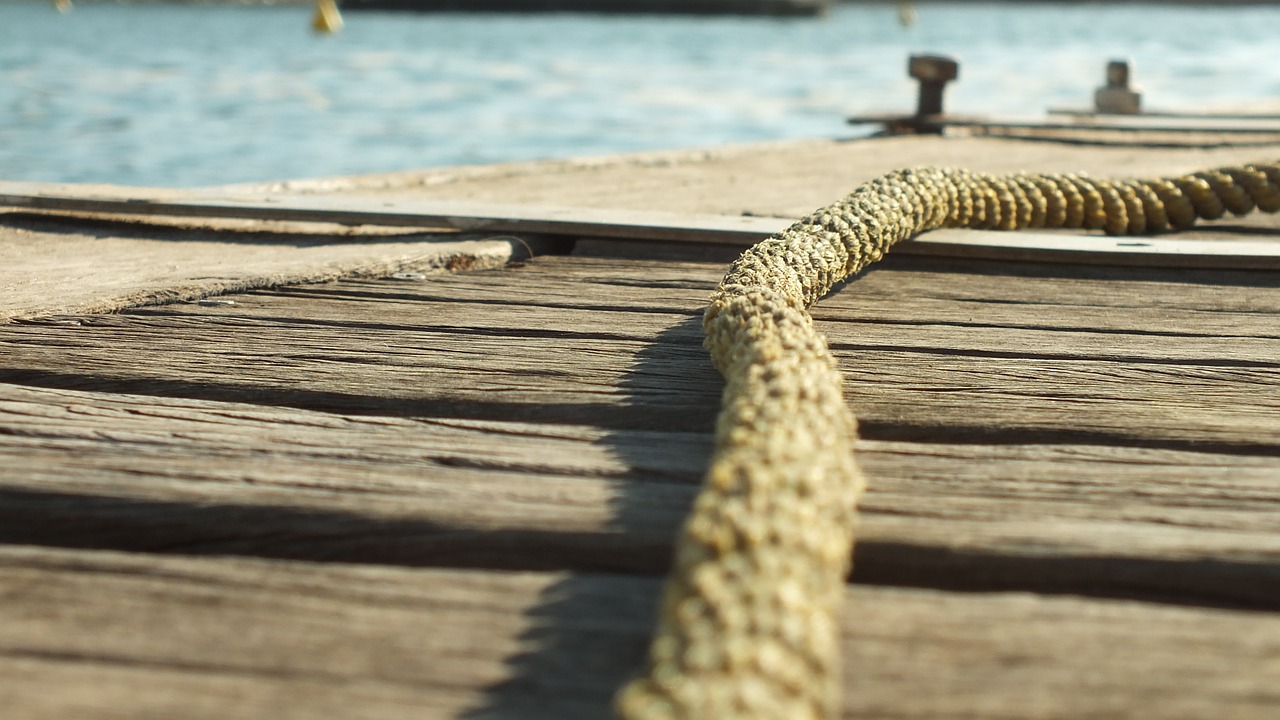 rope deck sea free photo