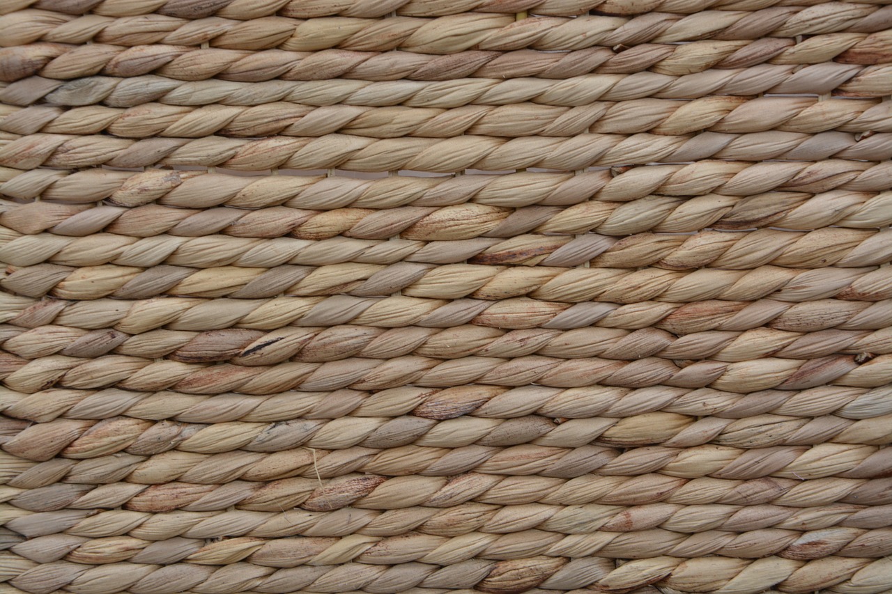 rope woven rope beige basket free photo