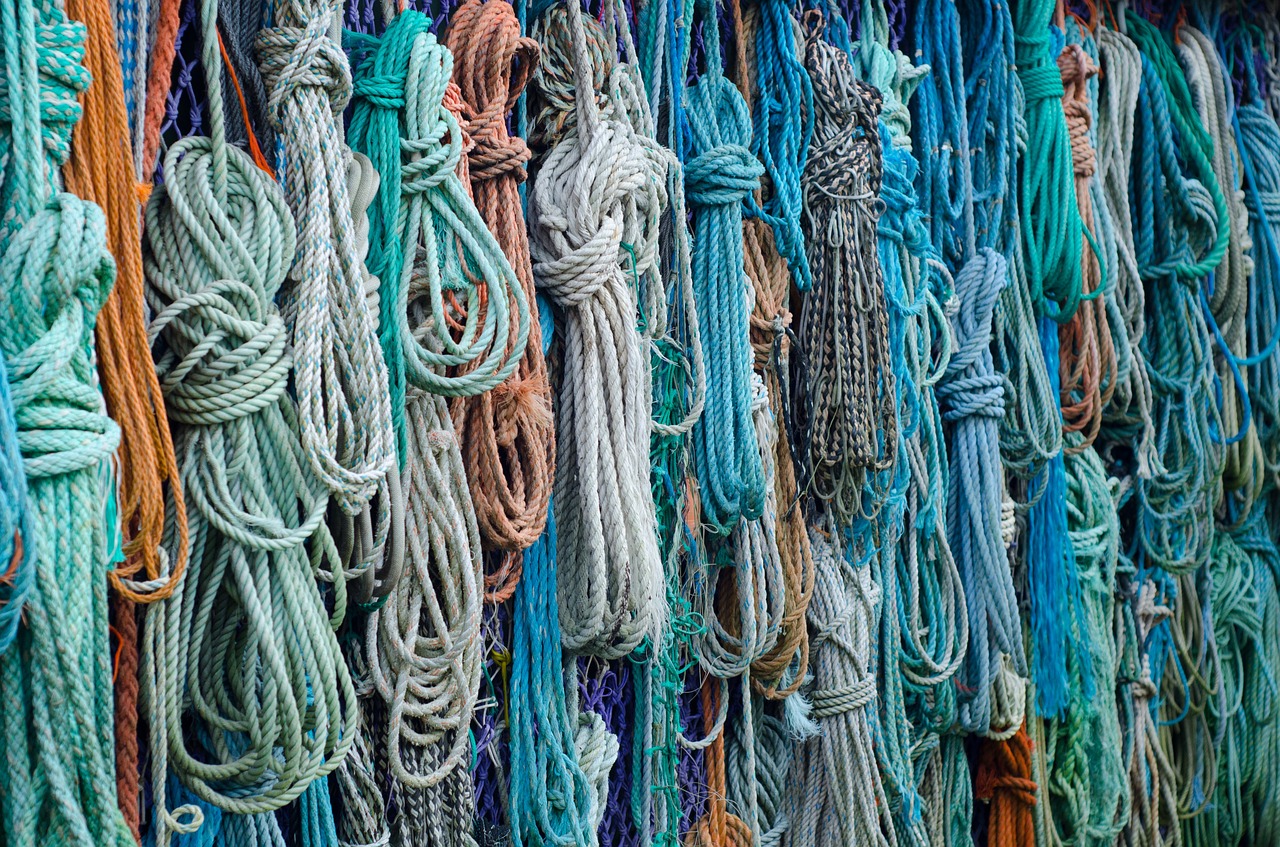 ropes fishing beachcombing free photo