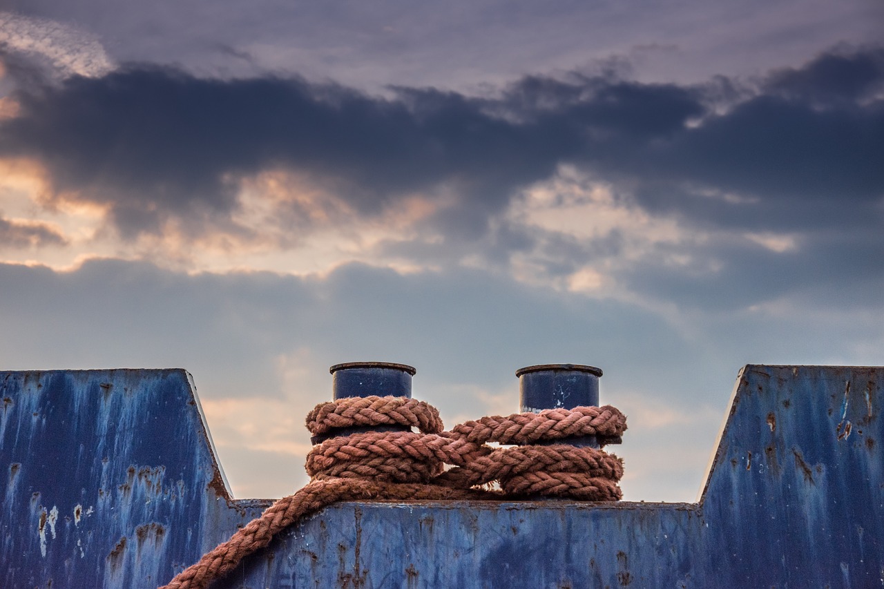 ropes ship barge free photo