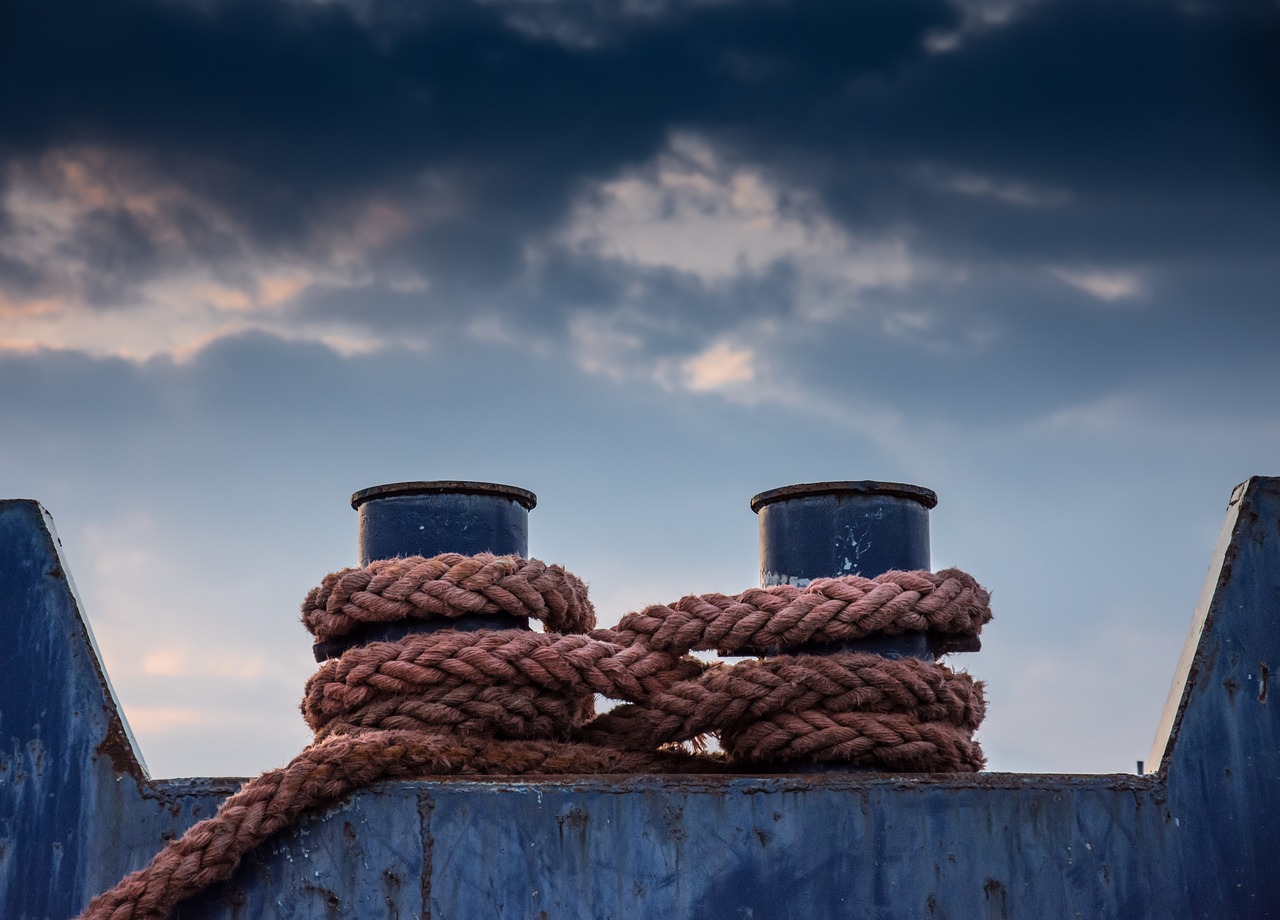 ropes ships barge free photo