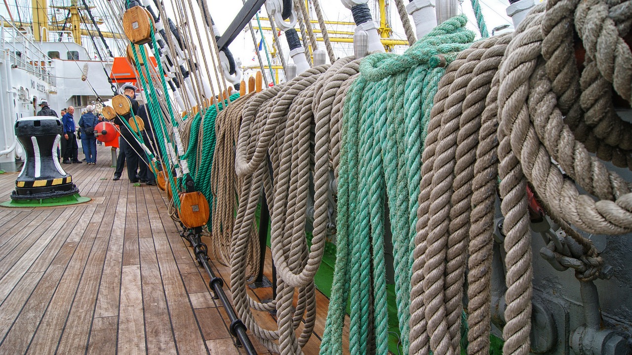 ropes ship tros free photo