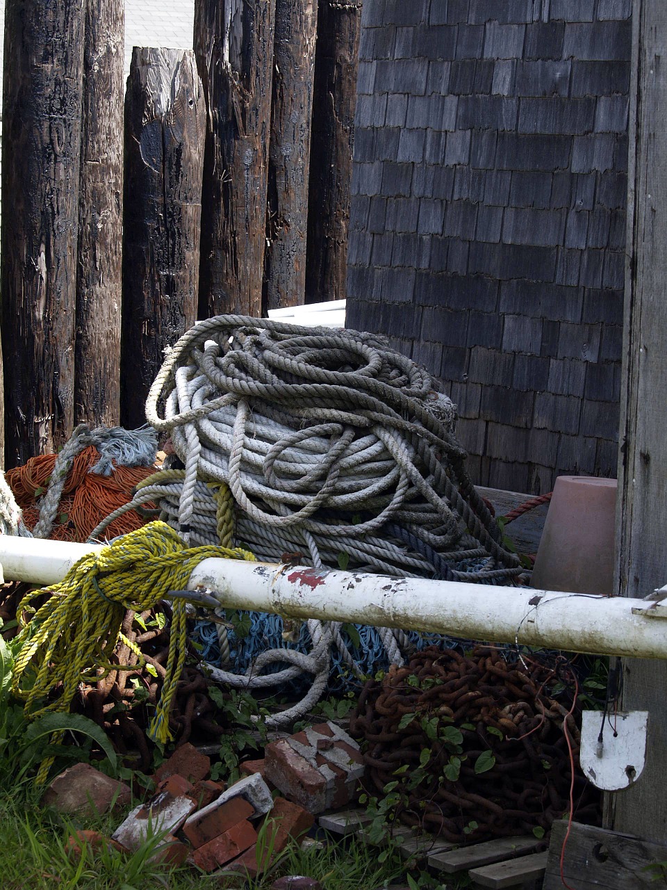 ropes net fishing equipment free photo