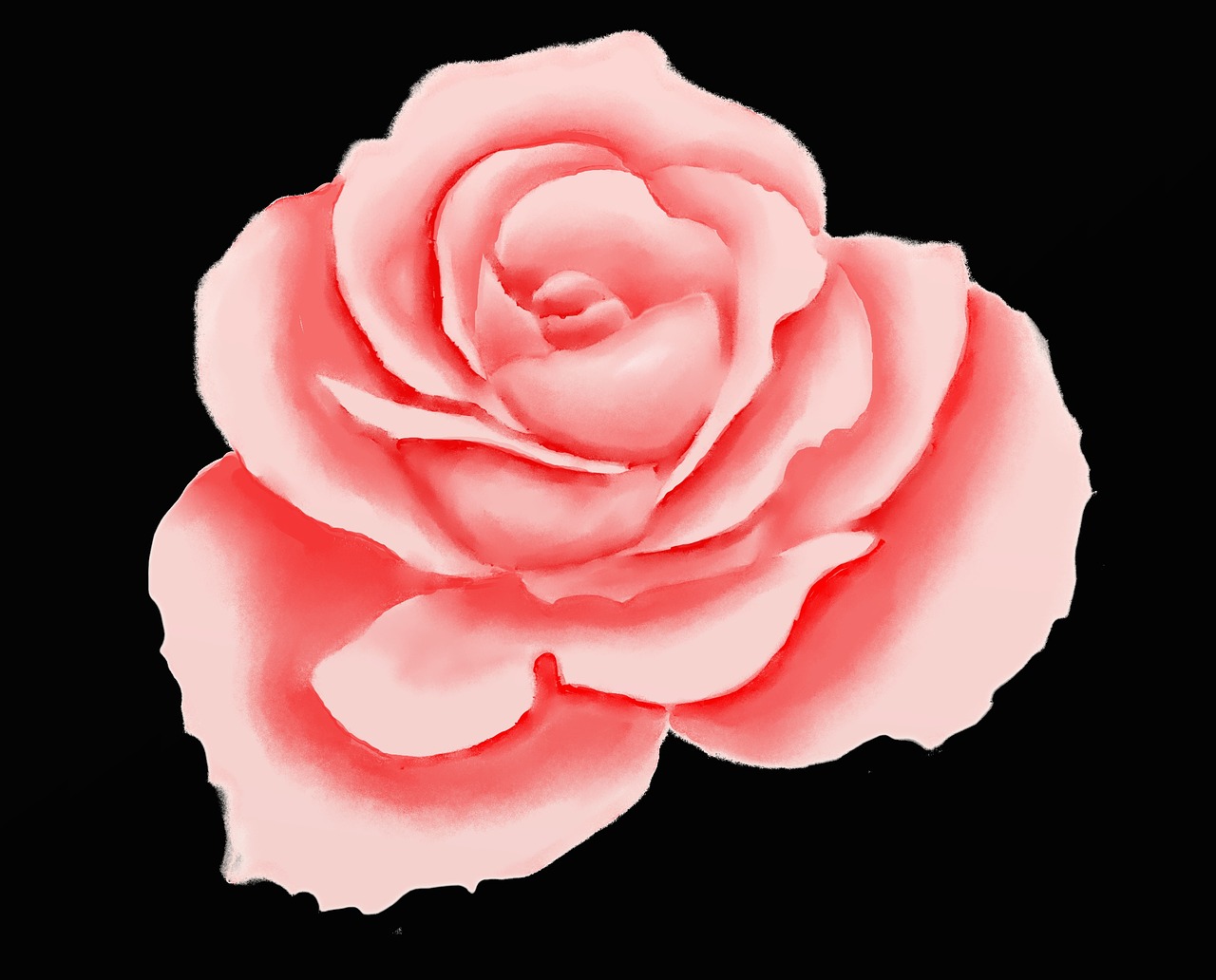 rose digital paint free photo