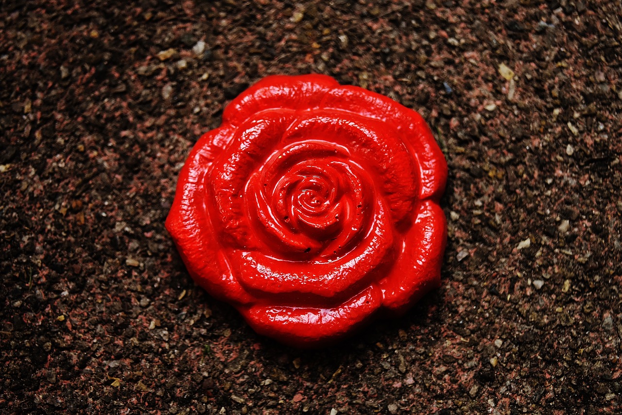 rose gypsum painted free photo