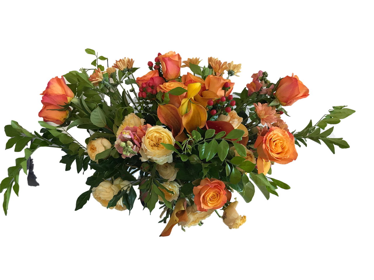 rose orange bouquet free photo