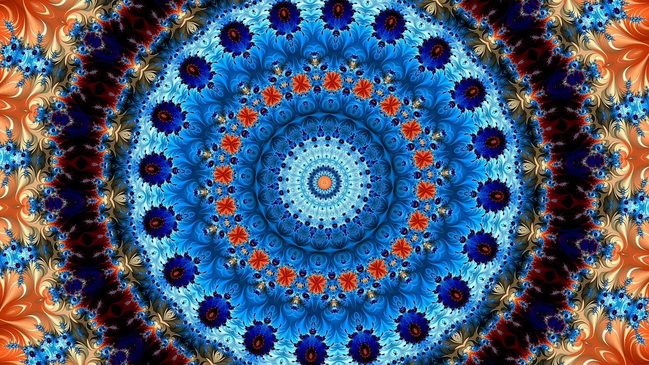 rose  kaleidoscope art  pattern free photo