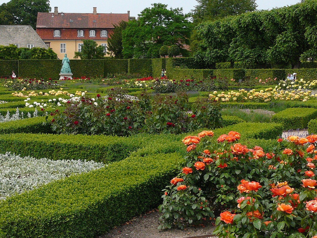 rose garden rosenborg castle denmark free photo