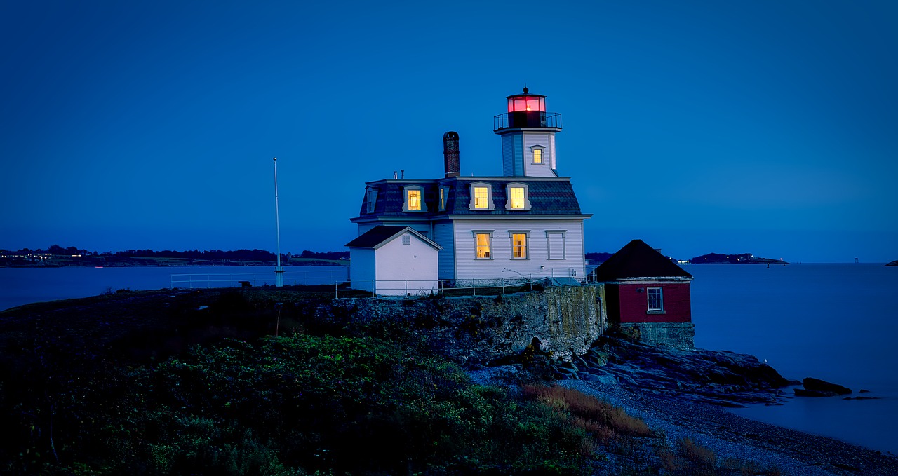 rose island panorama lighthouse free photo