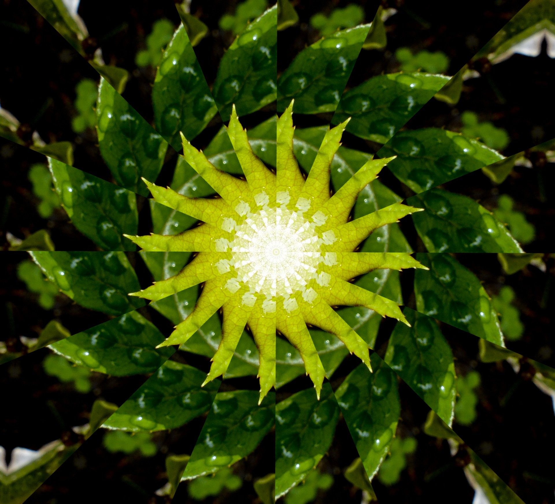 green leaf pattern free photo