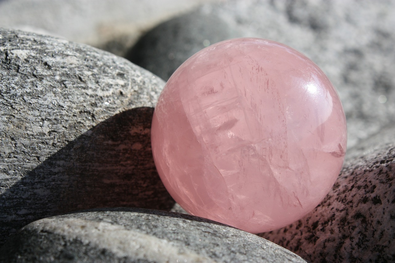 rose quartz quartz ball free photo
