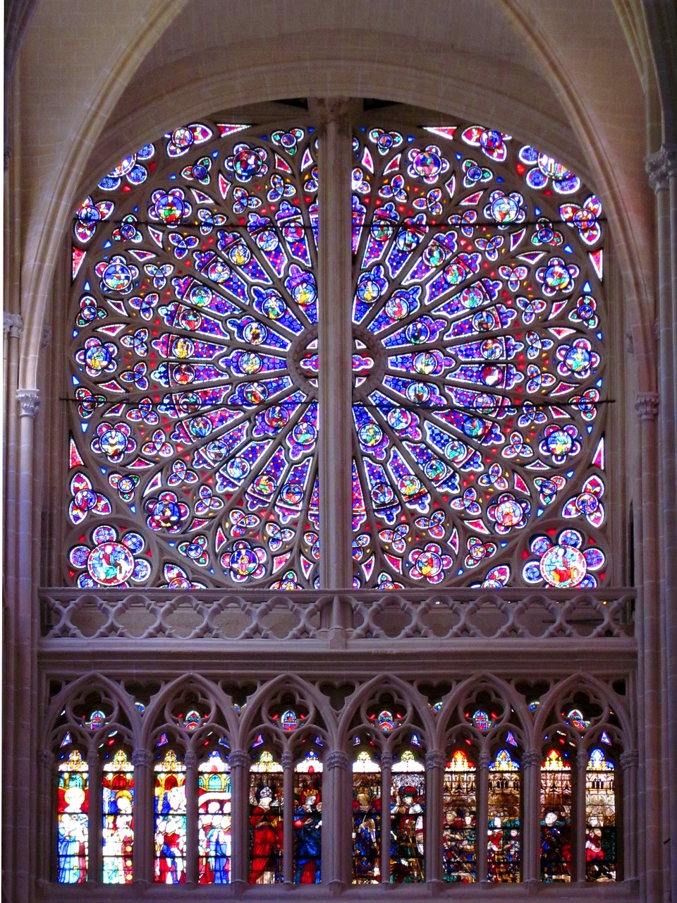 rose window st gatien cathedral gothic free photo