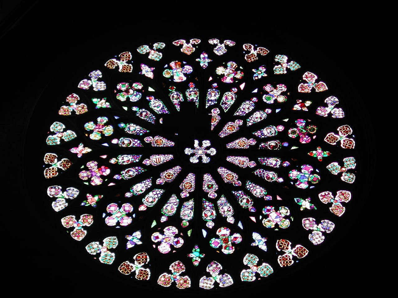 rose window barcelona spain free photo