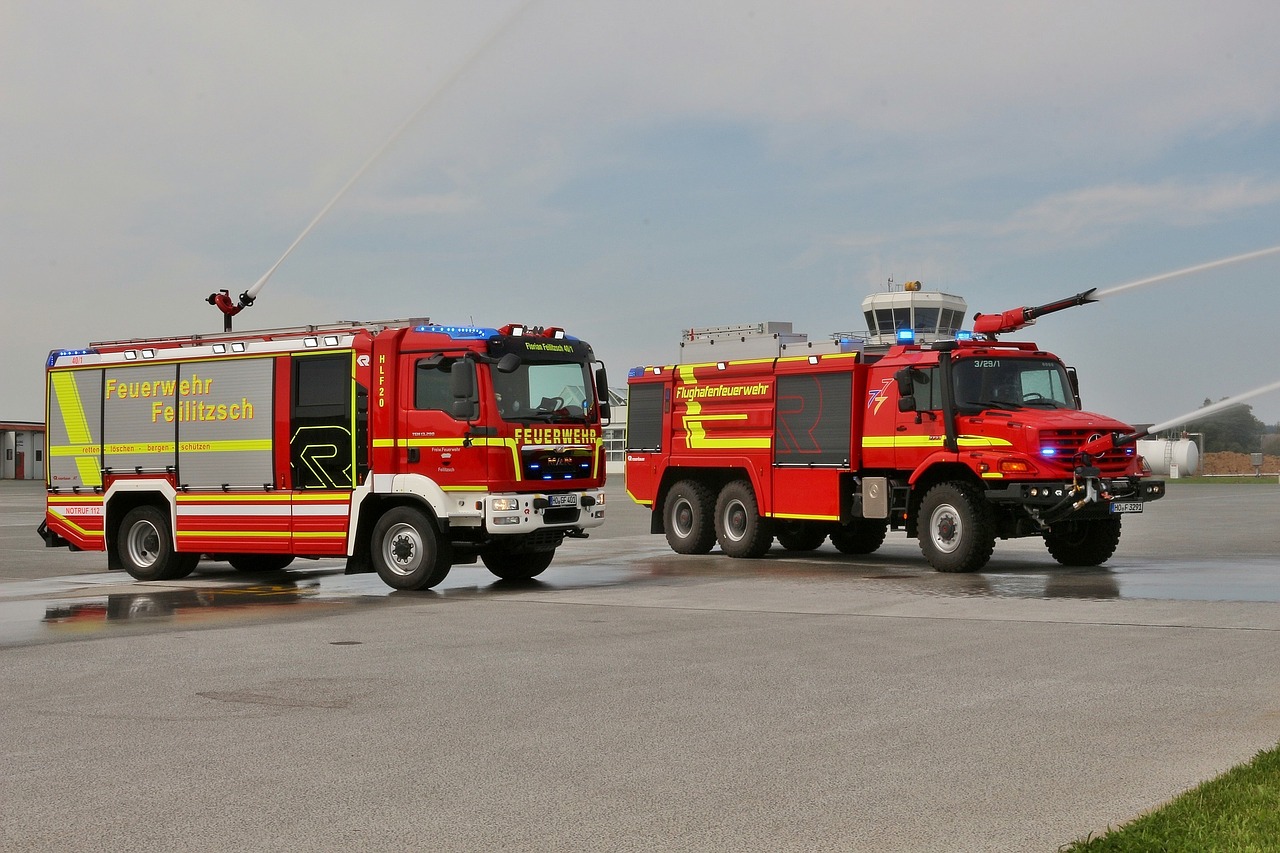 rosenbauer  airport firefighter  hof-plauen airport free photo