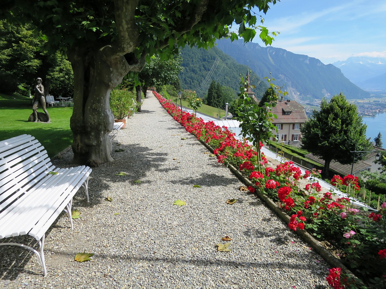 rosenweg view lake geneva free photo