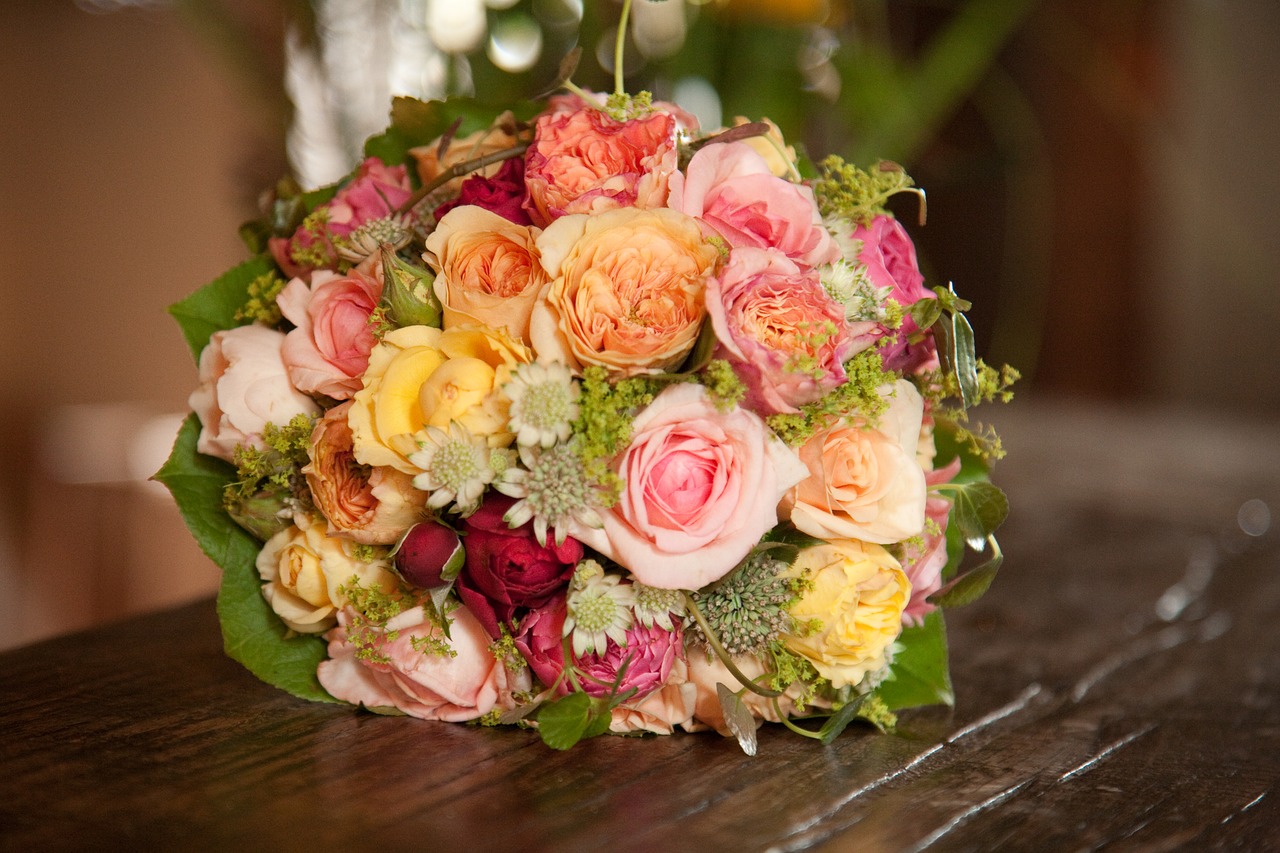 roses flowers wedding free photo