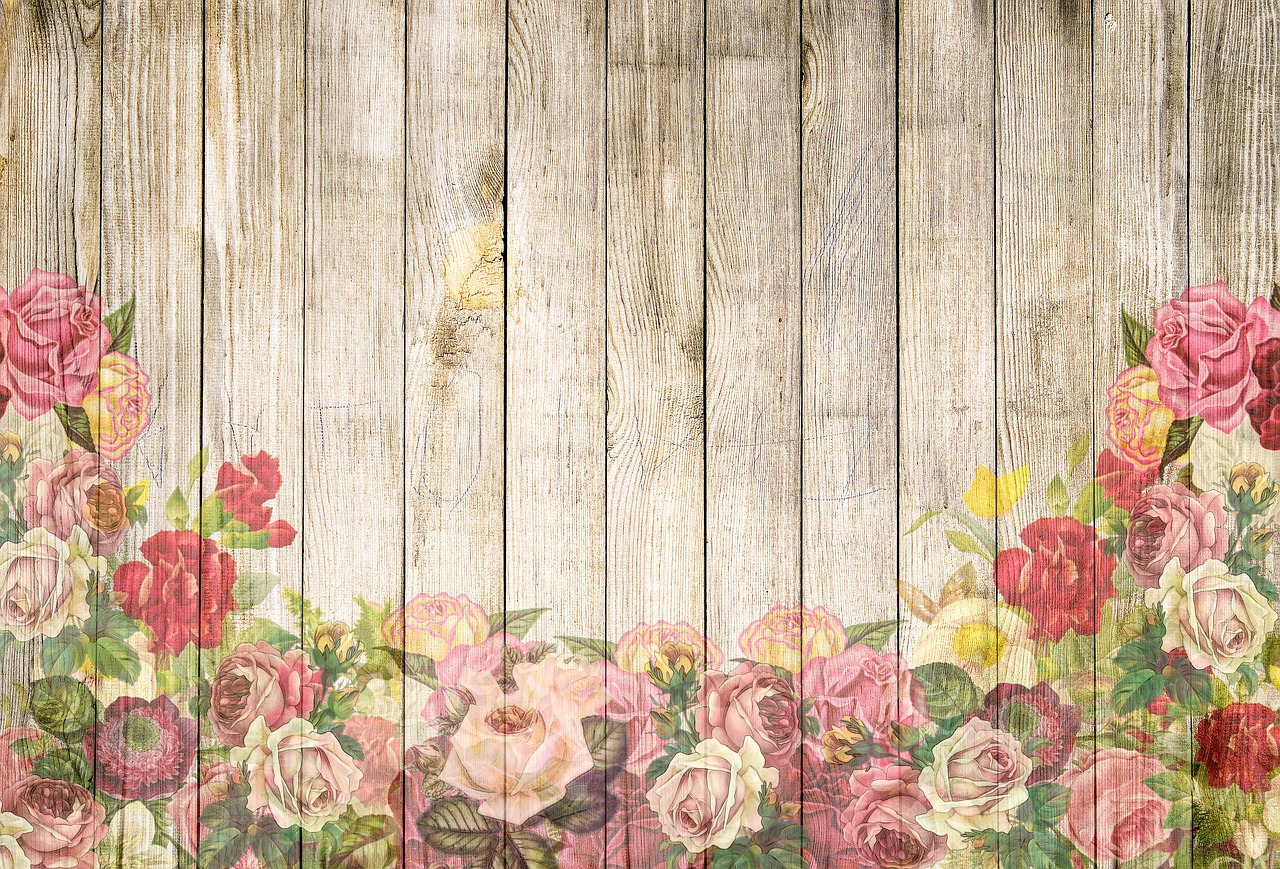 roses wooden wall background free photo