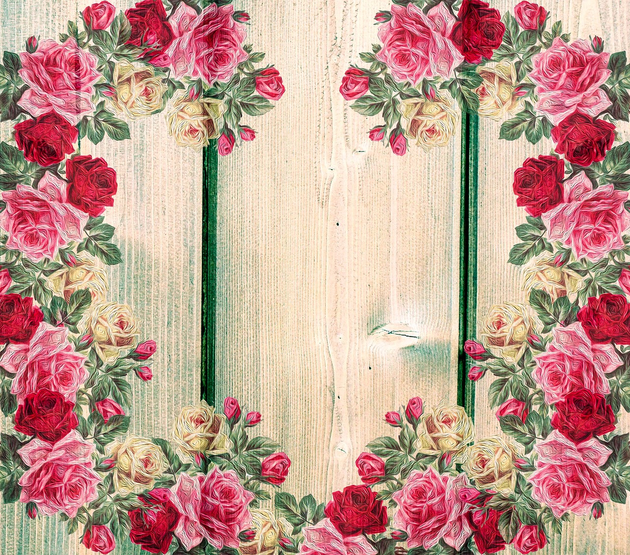 roses vintage country house style free photo