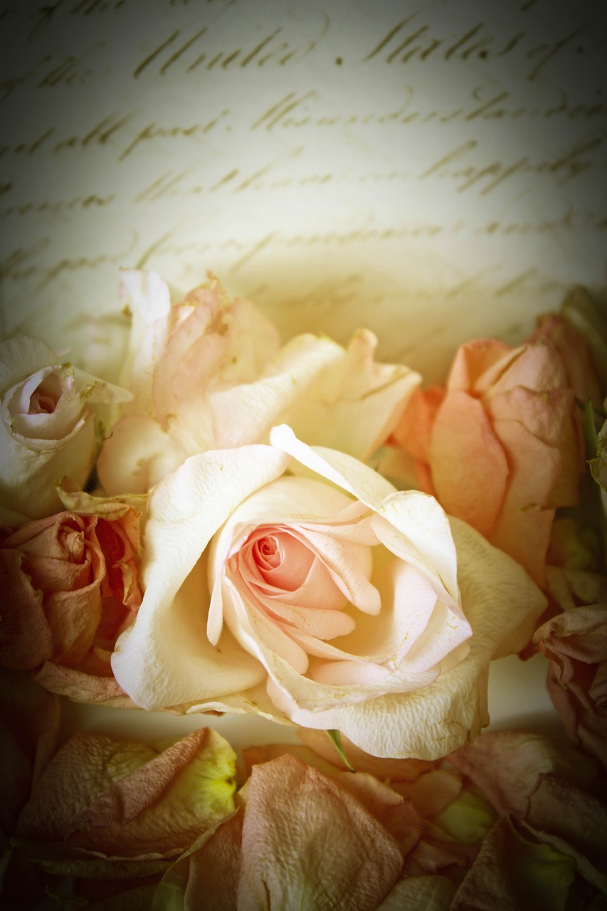 roses vintage playful free photo