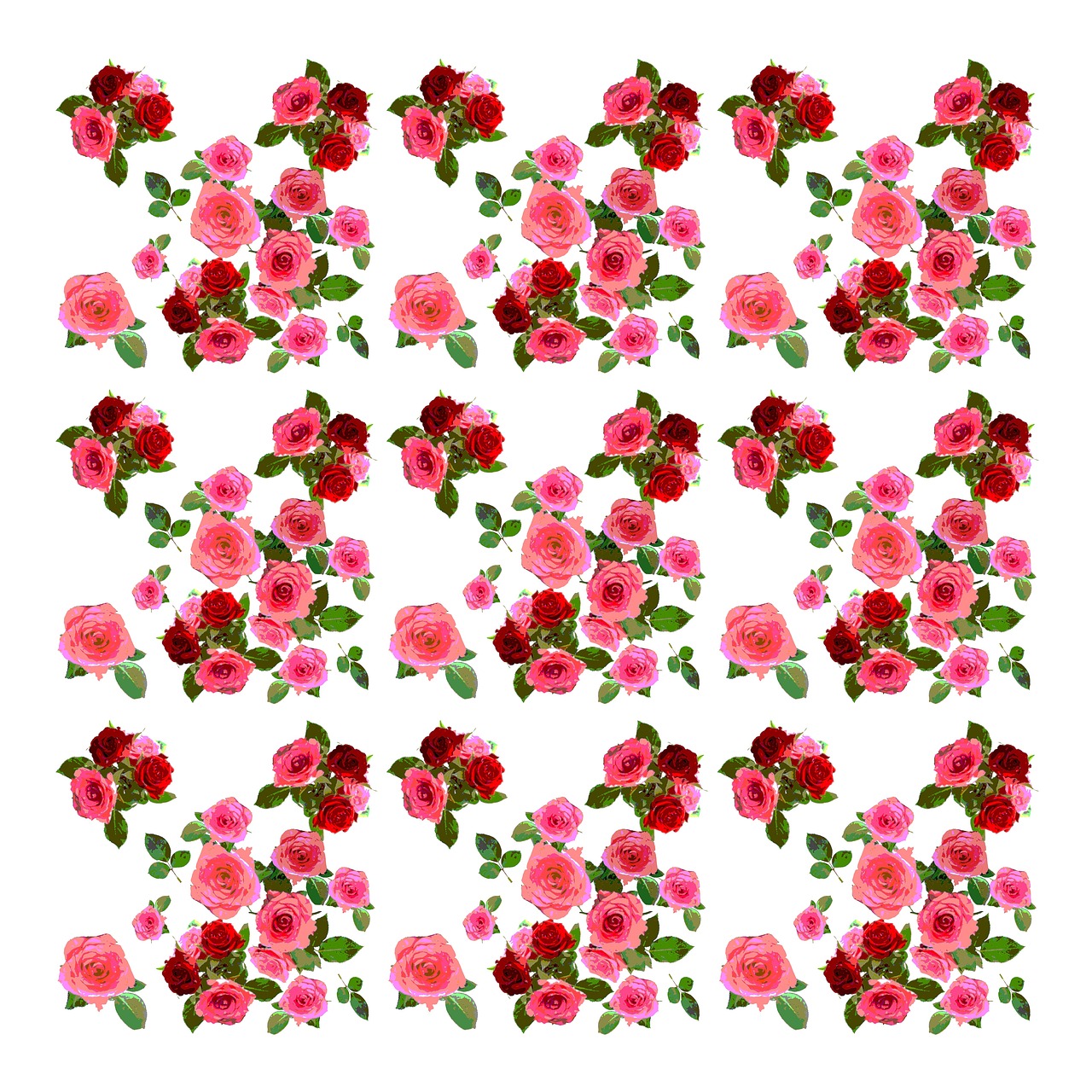 roses rose pattern background image free photo