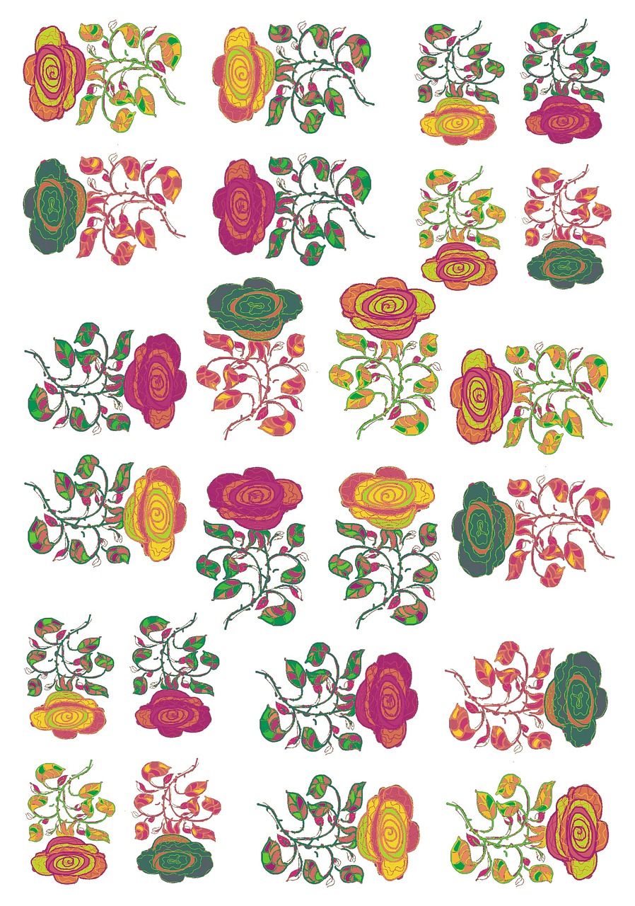 roses rose pattern background image free photo