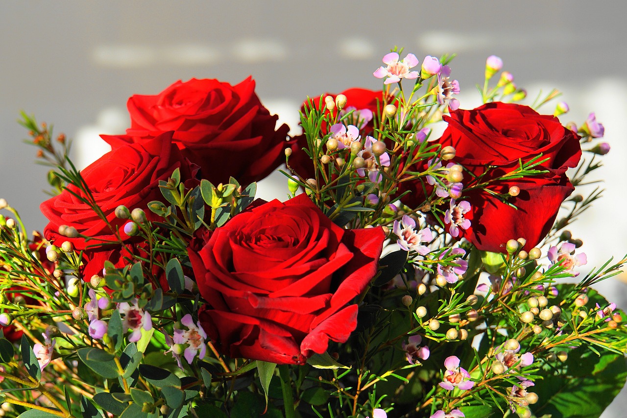 roses  bouquet  valentine's day free photo