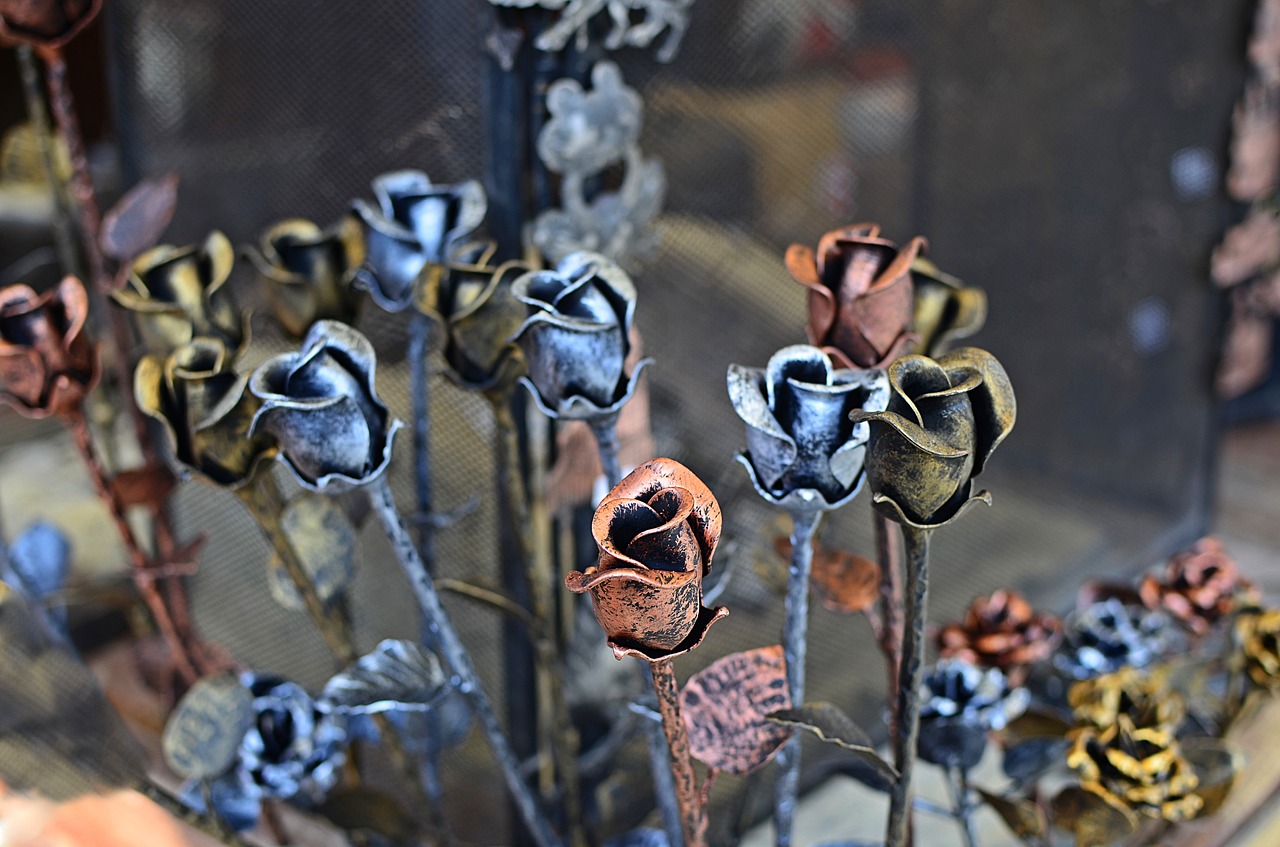 roses  metal  metalwork free photo