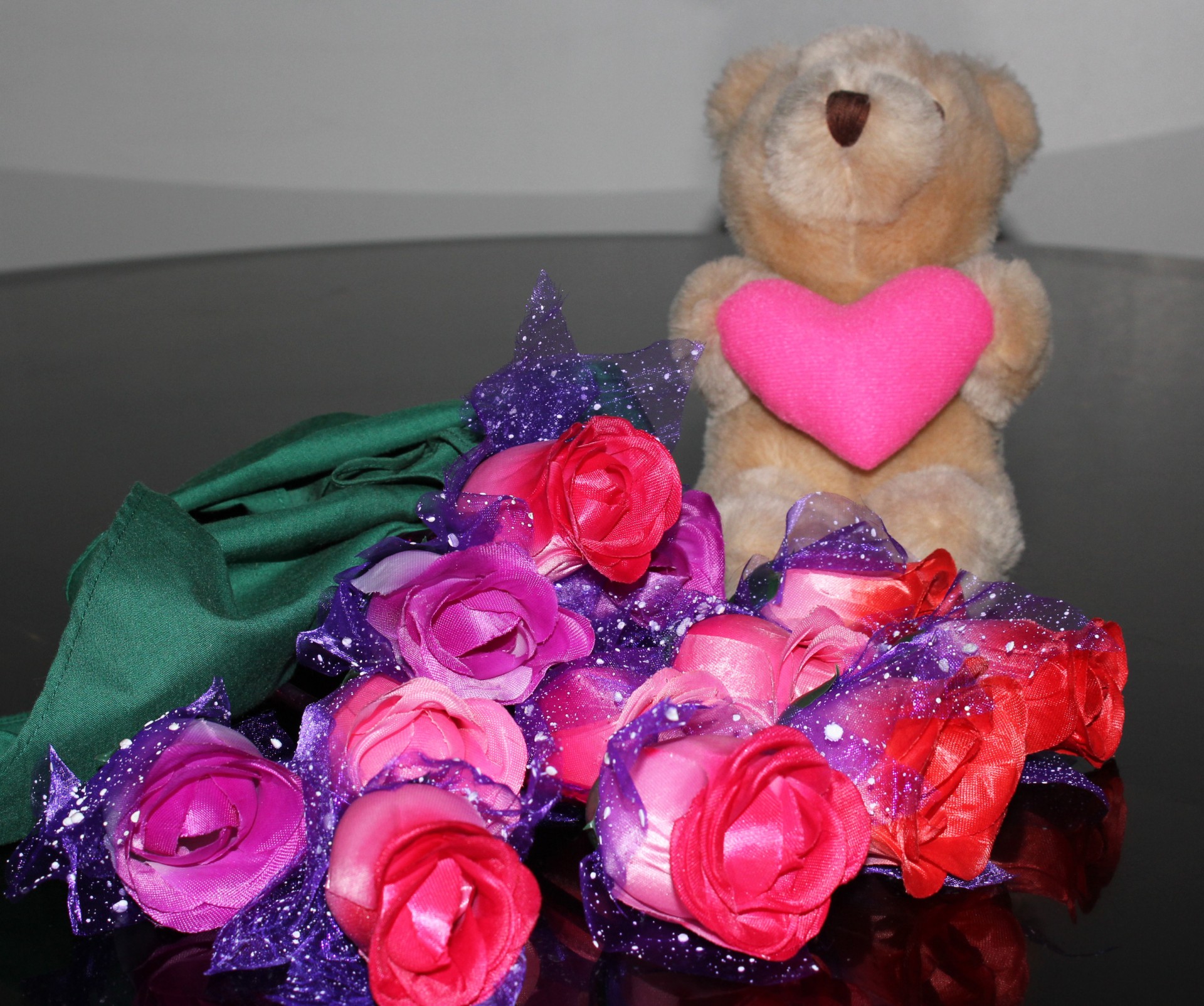 rose bear bear with heart free photo