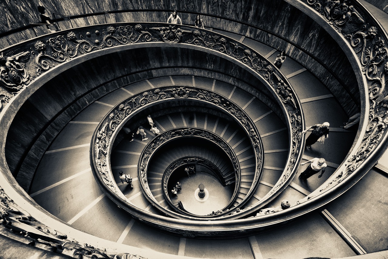 rotate stairs spiral free photo